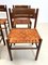 Mid-Century Italian Dining Chairs in Wood and Leather, 1960s, Set of 4 11