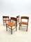 Mid-Century Italian Dining Chairs in Wood and Leather, 1960s, Set of 4 5