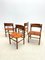Mid-Century Italian Dining Chairs in Wood and Leather, 1960s, Set of 4, Image 5