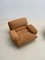 Mid-Century Modern Italian Nubuck Lounge Chairs in Leather, 1970s, Image 4