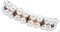 Bracelet Retro en Or Rose et Argent avec Perles Blanches, Grenats et Diamants 2