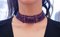 Rose Gold & Silver Chocker Necklace With Amethysts & Rubies, Image 4