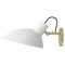 White and Brass Fifty Wall Light by Victorian Viganò for Astep, Image 1