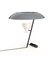 Lámpara de mesa modelo 548 de latón bruñido oscuro con difusor gris de Gino Sarfatti para Astep, Imagen 11
