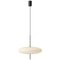 Black Hardware 2065 Ceiling Lamp with White Diffuser by Gino Sarfatti for Astep 1