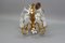 Lámpara de araña florentina de metal dorado con flores de lirio blanco, Imagen 15