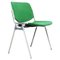 Italienischer Mid-Century DSC Stuhl aus Grünem Stoff & Aluminium von Piretti für Anonima Castelli, 1965 1