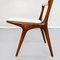 Mid-Century Italian Modern White Fabric & Wood Chairs by De Carli Cassina, 1958, Set of 2 13