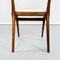 Mid-Century Italian Modern White Fabric & Wood Chairs by De Carli Cassina, 1958, Set of 2 17