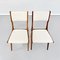 Mid-Century Italian Modern White Fabric & Wood Chairs by De Carli Cassina, 1958, Set of 2 2