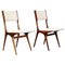 Mid-Century Italian Modern White Fabric & Wood Chairs by De Carli Cassina, 1958, Set of 2 1