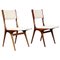 Moderne italienische Mid-Century Stühle aus weißem Stoff & Holz von De Carli Cassina, 1958, 2er Set 1