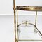 Mid-Century Italian Oval Bar Cart in Brass & Glass, 1950s 10