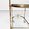Mid-Century Italian Oval Bar Cart in Brass & Glass, 1950s, Image 10