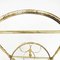 Mid-Century Italian Oval Bar Cart in Brass & Glass, 1950s, Image 7