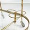 Mid-Century Italian Oval Bar Cart in Brass & Glass, 1950s, Image 14