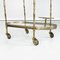 Mid-Century Italian Oval Bar Cart in Brass & Glass, 1950s 19