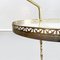 Mid-Century Italian Oval Bar Cart in Brass & Glass, 1950s 9