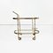 Mid-Century Italian Oval Bar Cart in Brass & Glass, 1950s 2