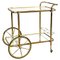 Mid-Century Italian Modern Bar Cart in Brass & Glass, 1950s 1