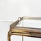 Mid-Century Italian Rectangular Bar Cart in Brass & Glass, 1950s, Image 9