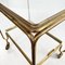 Mid-Century Italian Rectangular Bar Cart in Brass & Glass, 1950s 8