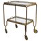 Mid-Century Italian Rectangular Bar Cart in Brass & Glass, 1950s, Image 1