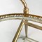 Mid-Century Italian Oval Bar Cart in Brass & Glass, 1950s 8