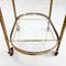 Mid-Century Italian Oval Bar Cart in Brass & Glass, 1950s 10