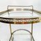 Mid-Century Italian Oval Bar Cart in Brass & Glass, 1950s 7
