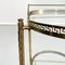 Mid-Century Italian Oval Bar Cart in Brass & Glass, 1950s 6