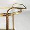 Mid-Century Italian Oval Bar Cart in Brass & Glass, 1950s 5