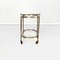 Mid-Century Italian Oval Bar Cart in Brass & Glass, 1950s 2