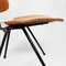 Mid-Century Italian Wood & Black Steel S88 Chairs by Borsani for Tecno, 1955, Set of 4 14