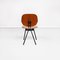 Mid-Century Italian Wood & Black Steel S88 Chairs by Borsani for Tecno, 1955, Set of 4 5