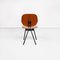 Mid-Century Italian Wood & Black Steel S88 Chairs by Borsani for Tecno, 1955, Set of 4, Image 5