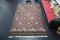 Vintage Pink and Brown Geometric Pattern Kilim Rug 1