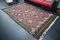 Vintage Kelim Teppich mit geometrischem Muster in Rosa & Braun 3