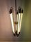 German Art Deco Brass Chandelier with Five Fluorescent Tubes from Kaiser & Co, Germany, 1930s 7