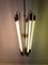 German Art Deco Brass Chandelier with Five Fluorescent Tubes from Kaiser & Co, Germany, 1930s, Image 7