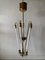 German Art Deco Brass Chandelier with Five Fluorescent Tubes from Kaiser & Co, Germany, 1930s 3