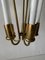 German Art Deco Brass Chandelier with Five Fluorescent Tubes from Kaiser & Co, Germany, 1930s 5