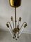 German Art Deco Brass Chandelier with Five Fluorescent Tubes from Kaiser & Co, Germany, 1930s 8