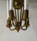 German Art Deco Brass Chandelier with Five Fluorescent Tubes from Kaiser & Co, Germany, 1930s 4