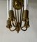 German Art Deco Brass Chandelier with Five Fluorescent Tubes from Kaiser & Co, Germany, 1930s, Image 4