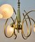Lámpara de araña italiana con cinco brazos, años 60, Imagen 11