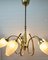 Lámpara de araña italiana con cinco brazos, años 60, Imagen 8