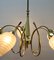 Lámpara de araña italiana con cinco brazos, años 60, Imagen 9