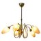 Italian Chandelier with 5 Arms in the Style of Stilnovo, 1960s 1