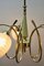 Lámpara de araña italiana con cinco brazos, años 60, Imagen 6